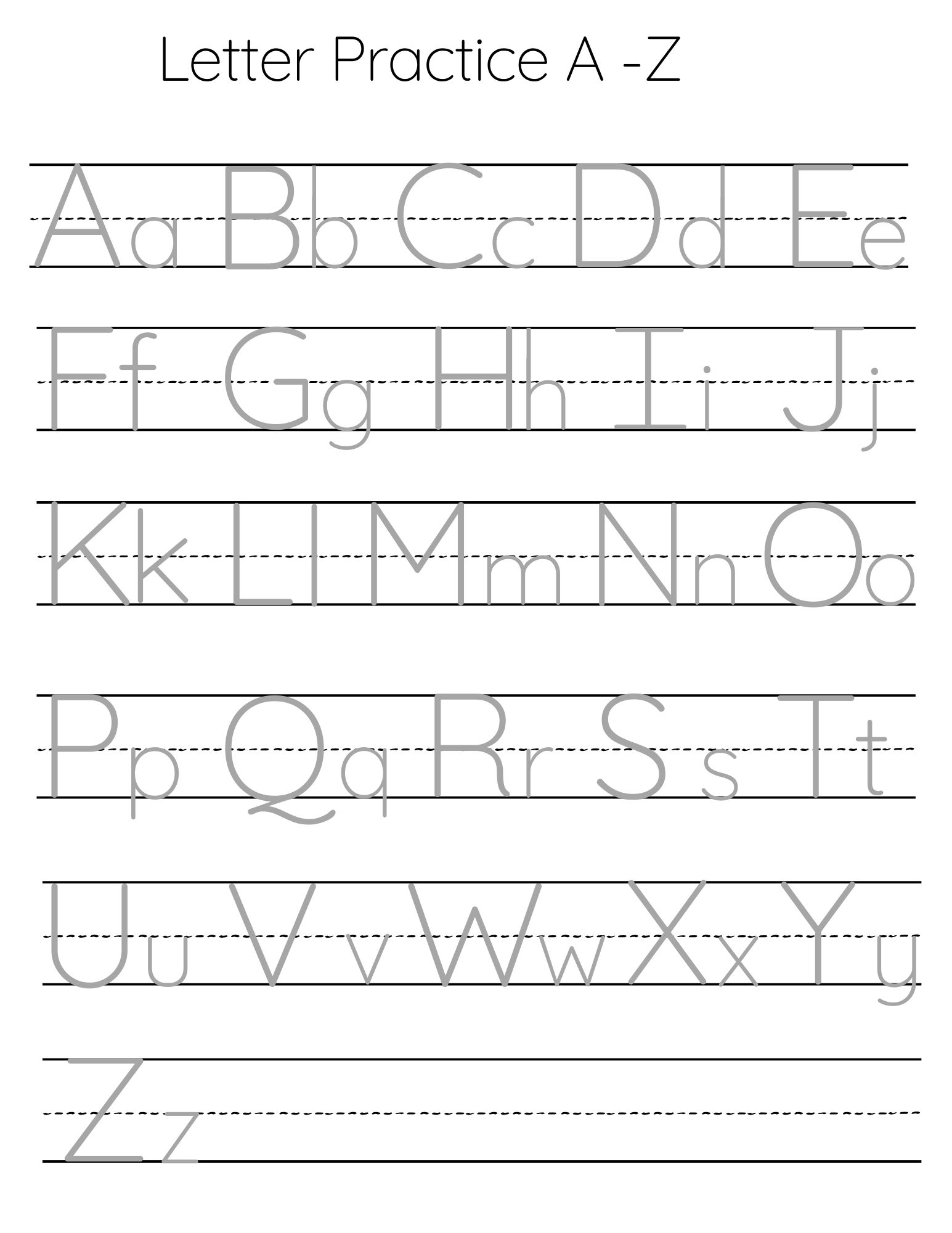 free printable alphabet tracing pages free printable alphabet tracing pages