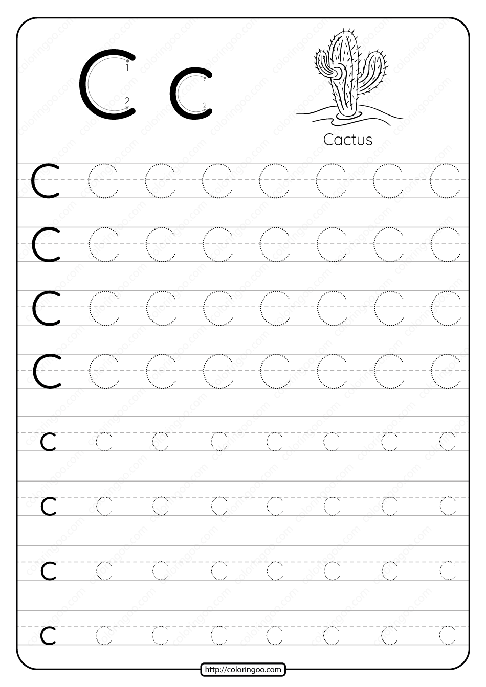 letter c tracing for kids printable letter c tracing for kids printable