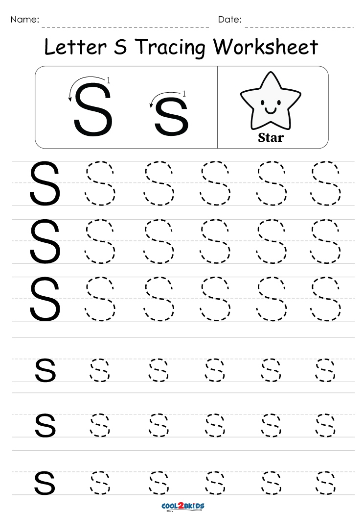 Tracing The Letter S Worksheet Tracing The Letter S Worksheet
