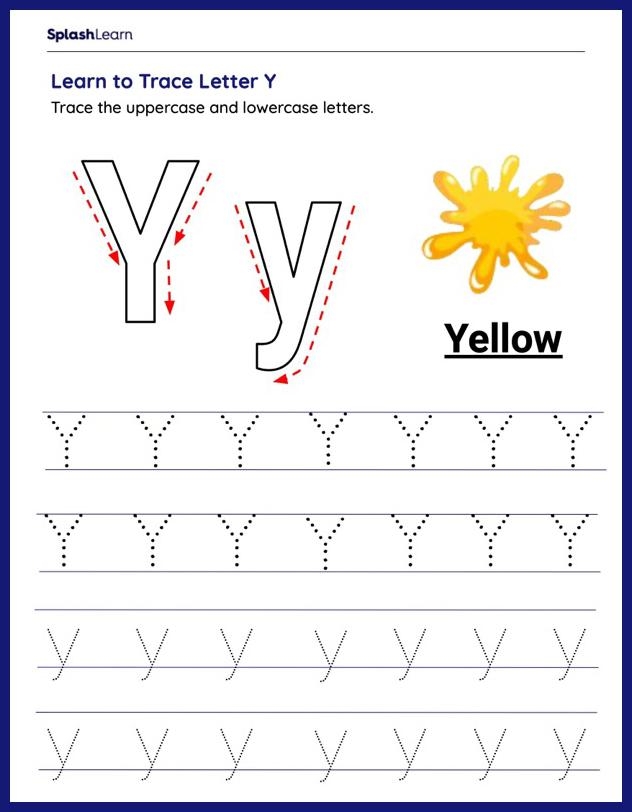 Tracing The Letter Y Y K5 Learning Worksheets Library Tracing The Letter Y Y K5 Learning Worksheets Library