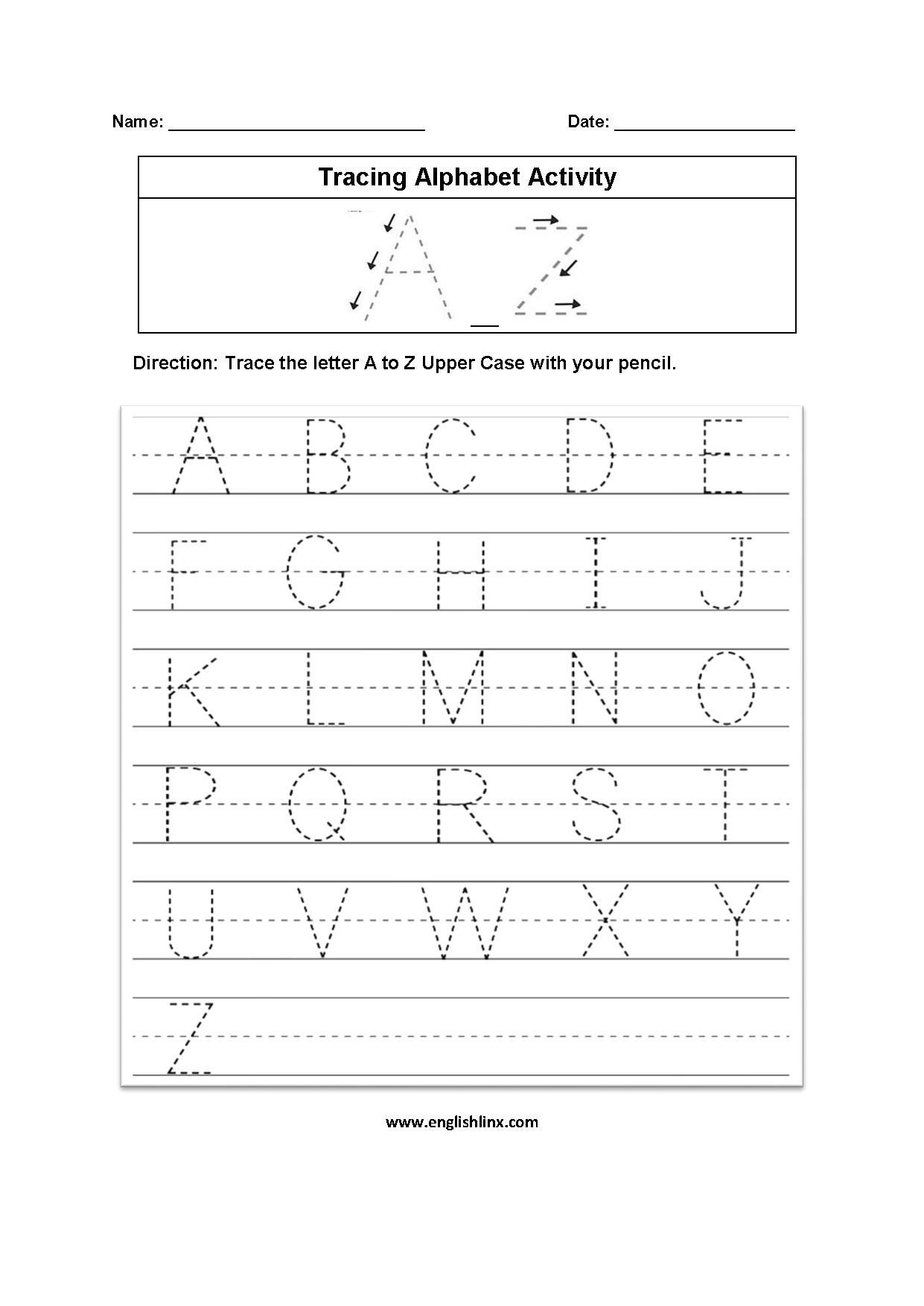 Tracing Uppercase Letters Pdf TracingLettersWorksheets Tracing Uppercase Letters Pdf TracingLettersWorksheets
