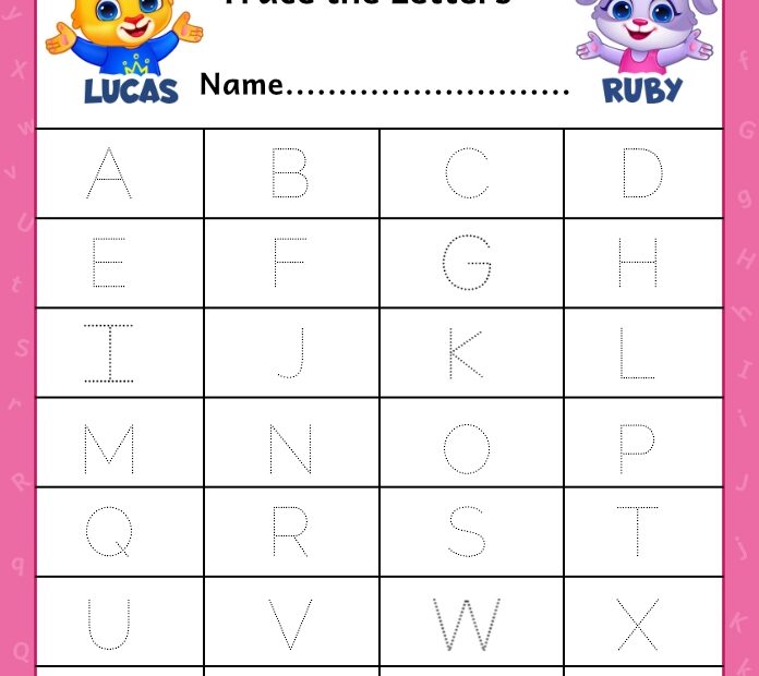 Tracing Uppercase Letters Printable Worksheets Free Printable