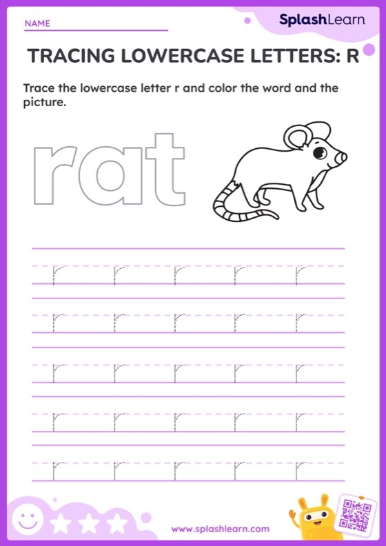 Tracing Worksheet For Letter R And Lowercase Infoupdate Tracing Worksheet For Letter R And Lowercase Infoupdate