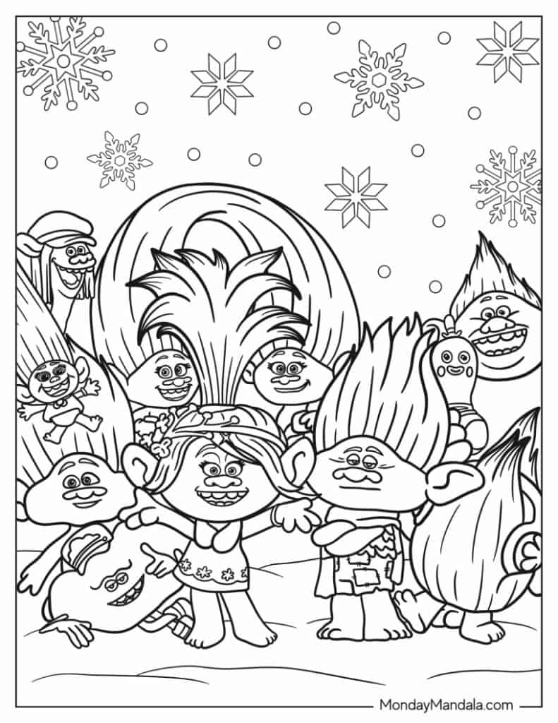 Trolls Band Together Coloring Pages Coloring Nation Trolls Band Together Coloring Pages Coloring Nation