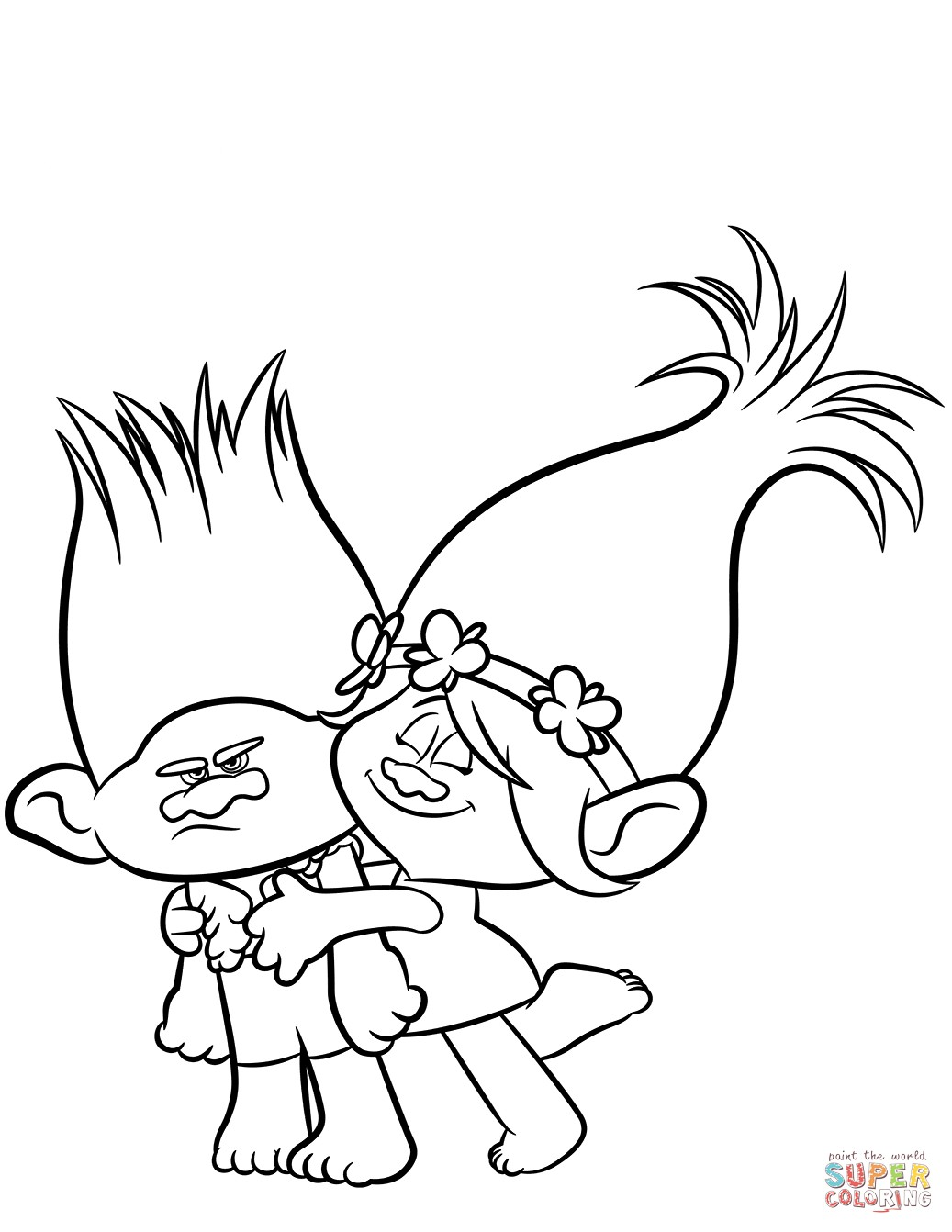Trolls Cartoon Coloring Pages BubaKids Trolls Cartoon Coloring Pages BubaKids