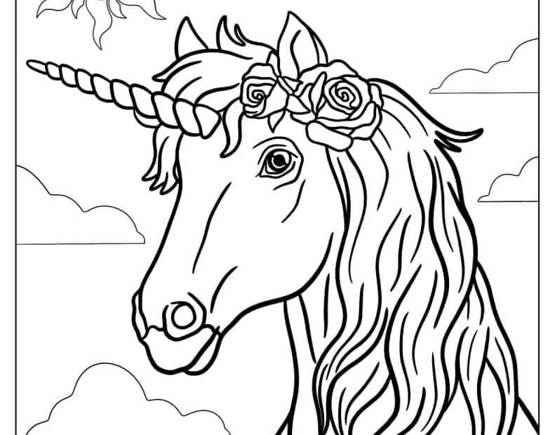 Unicorn Colouring Sheets Free Printable Free Coloring Sheet