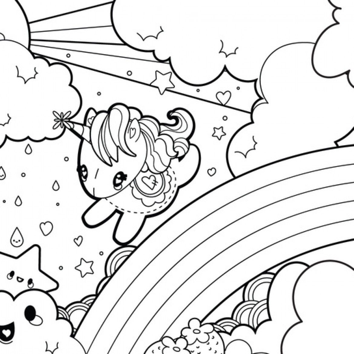 Unicorn Rainbow Coloring Pages Coloring Home Unicorn Rainbow Coloring Pages Coloring Home