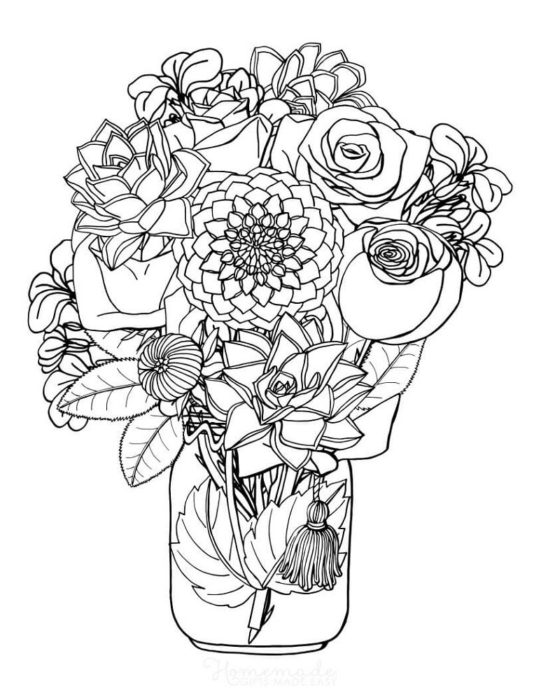 Unwind And Unleash Your Creativity With Flower Adult Coloring Pages Unwind And Unleash Your Creativity With Flower Adult Coloring Pages