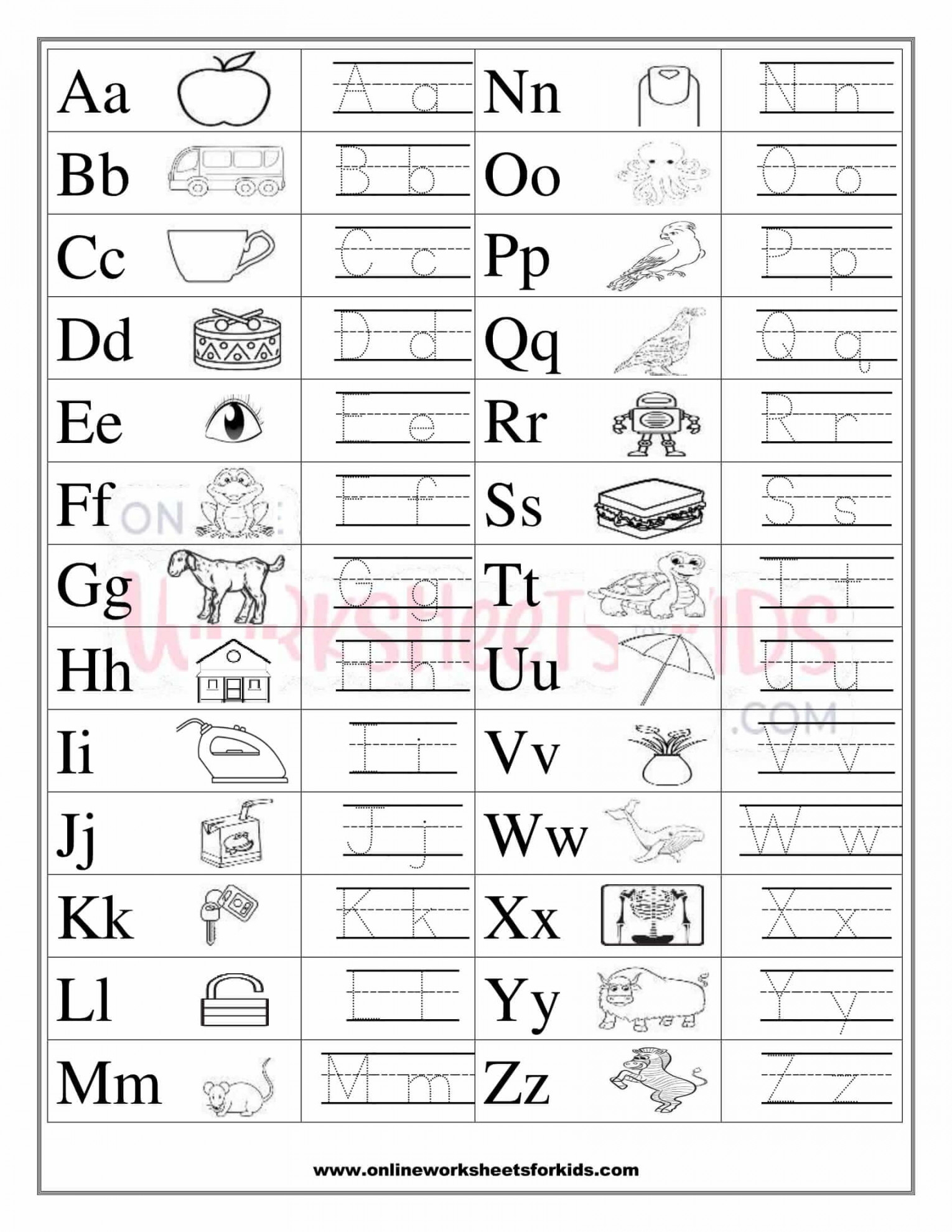 Upper And Lowercase Tracing Worksheets Printable PDF Template Upper And Lowercase Tracing Worksheets Printable PDF Template