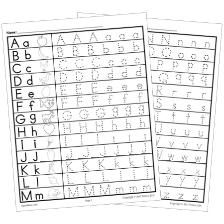 Uppercase And Lowercase Letter Tracing Worksheets SupplyMe Uppercase And Lowercase Letter Tracing Worksheets SupplyMe