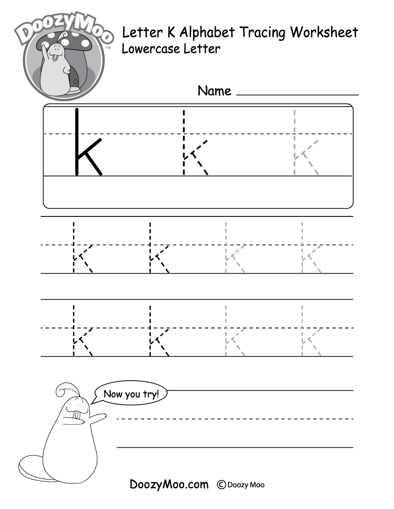 Uppercase Letter K Tracing Worksheet Doozy Moo Uppercase Letter K Tracing Worksheet Doozy Moo