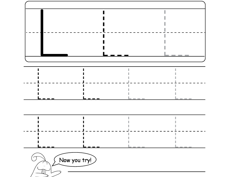 Uppercase Letter L Tracing Worksheet Doozy Moo