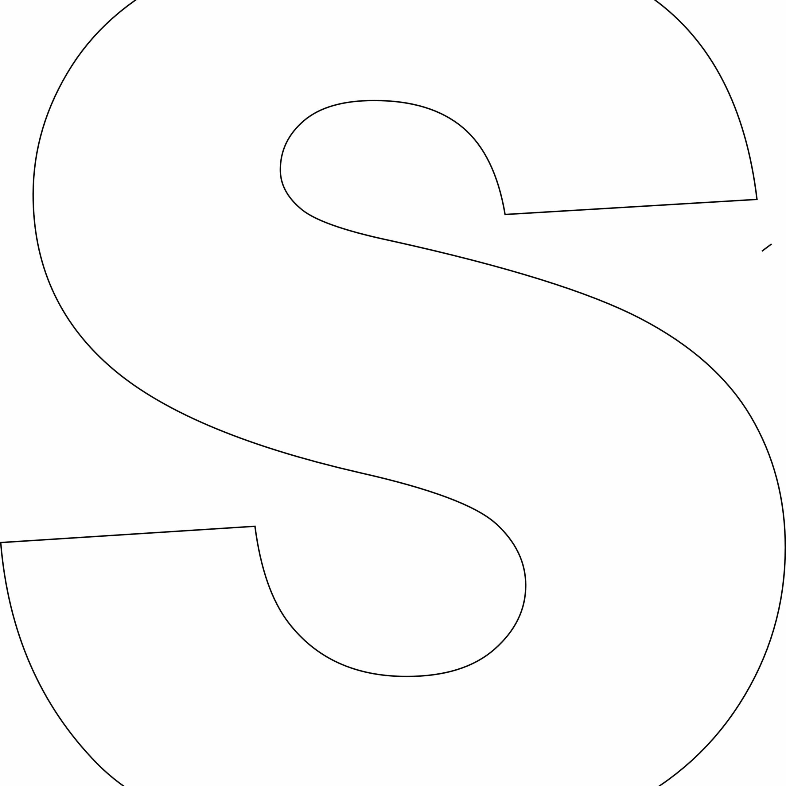 printable letter s template