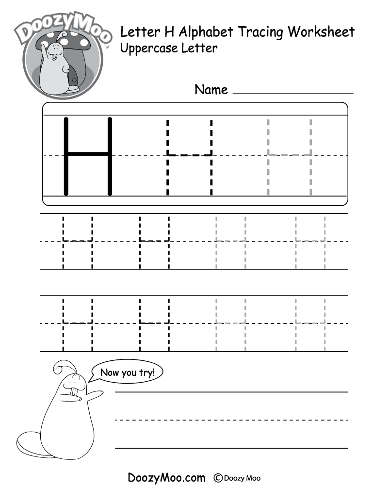 Uppercase Letter Tracing Worksheets Free Printables Doozy Moo