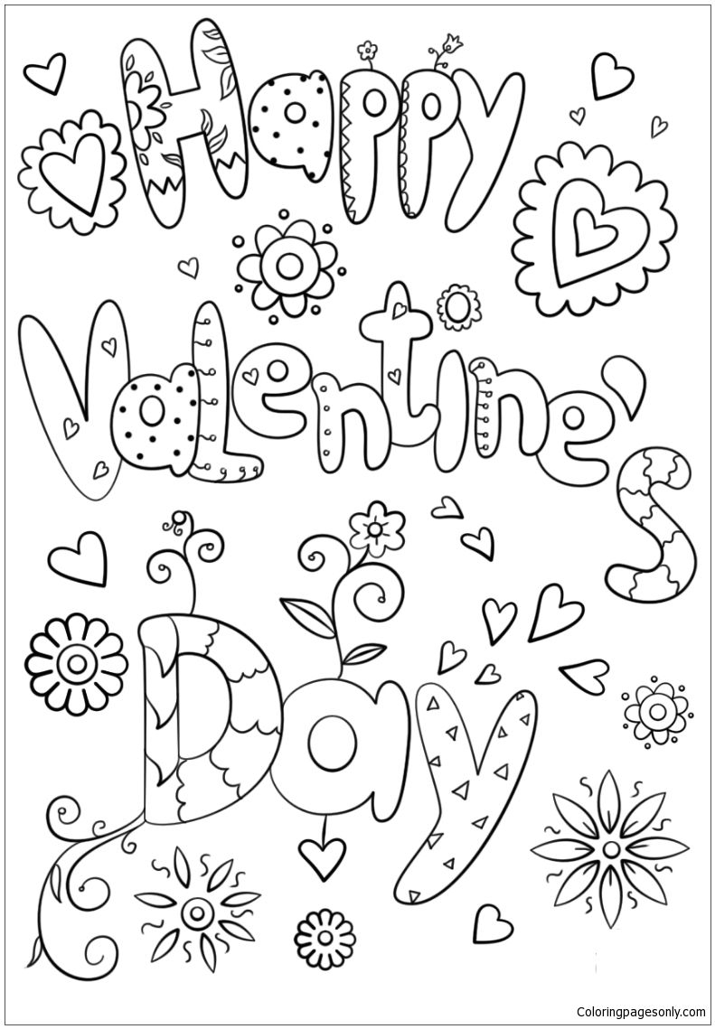 printable valentine day coloring sheets