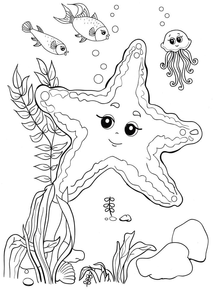 Very Cute Ocean Creatures Coloring Page Download Print Or Color Very Cute Ocean Creatures Coloring Page Download Print Or Color