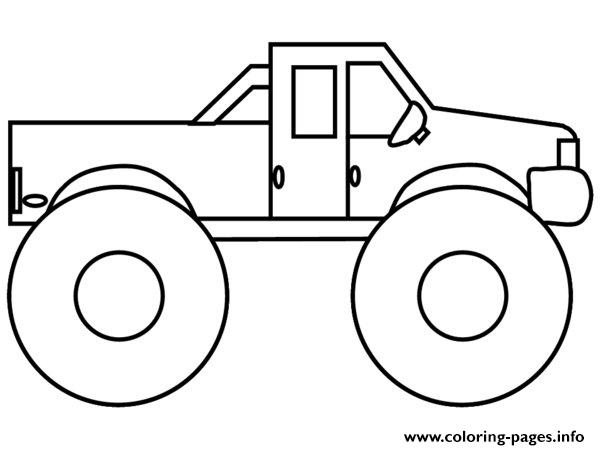 Very Easy Monster Truck Coloring Pages Printable Very Easy Monster Truck Coloring Pages Printable