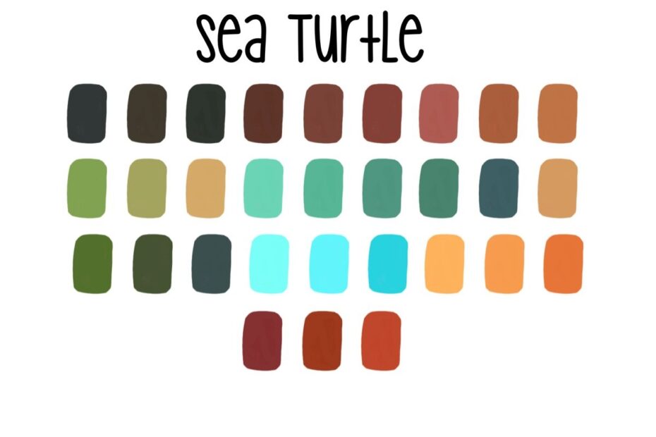 Vibrant Sea Turtle Colors