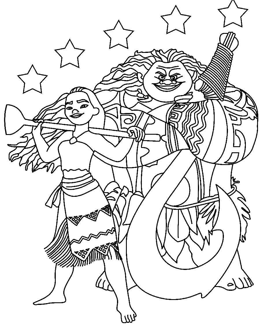 Villagers Coloring Page In Pdf Moana Ready For Download Villagers Coloring Page In Pdf Moana Ready For Download