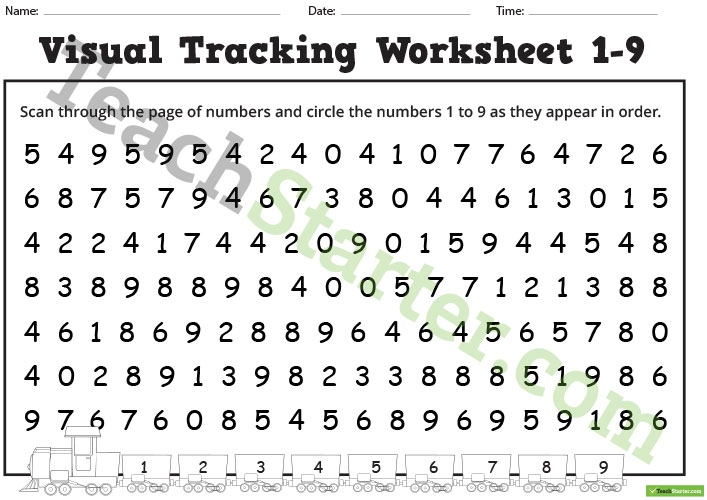 Visual Tracking Worksheets