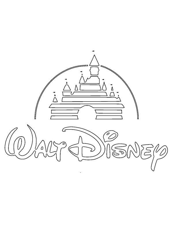 Walt Disney Logo Coloring Page Funny Coloring Pages