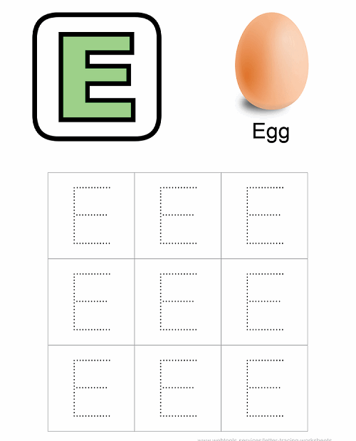 Webtools Letter 39 E 39 Tracing Worksheet