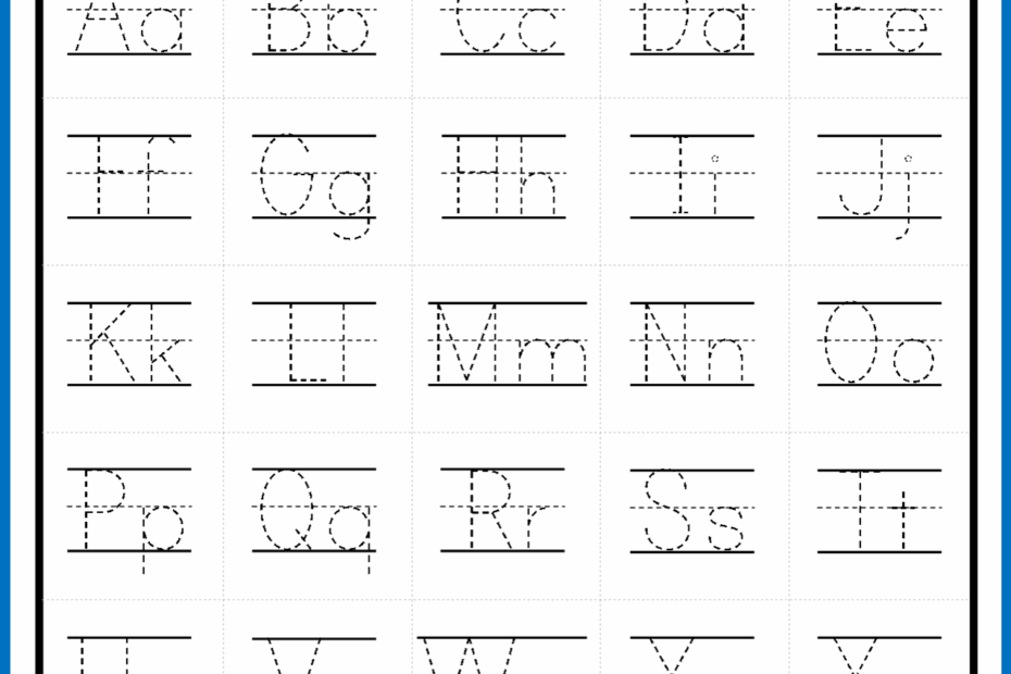 Whole Alphabet Tracing Paper