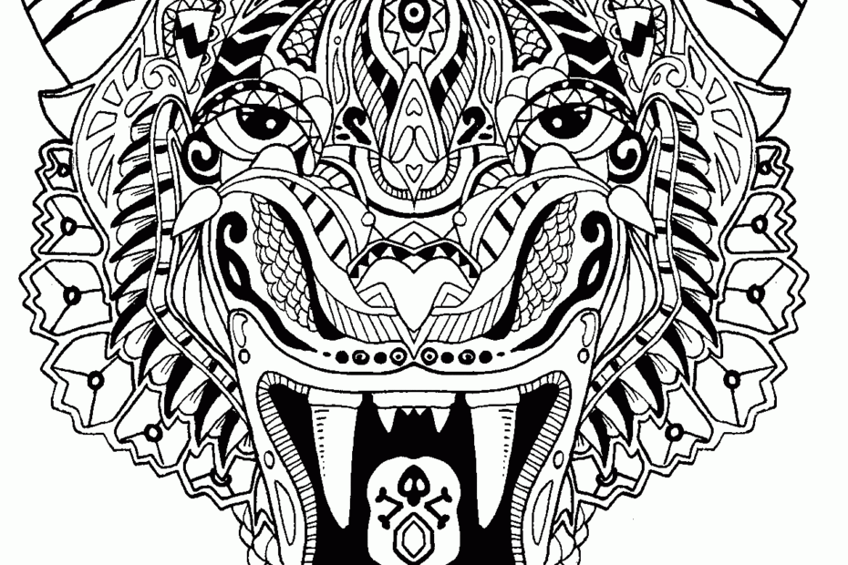 Wild Animals Colouring Pages For Adults COLORING PAGES PRINTABLE COM
