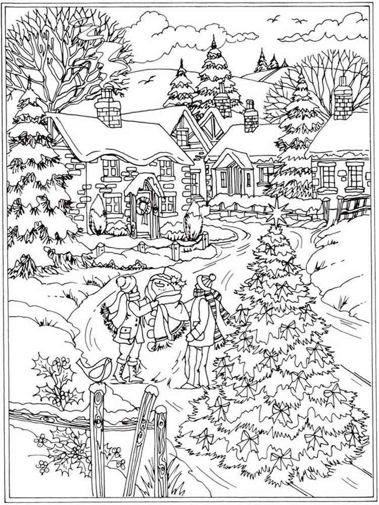 Winter Coloring Pages For Adults Winter Coloring Pages For Adults