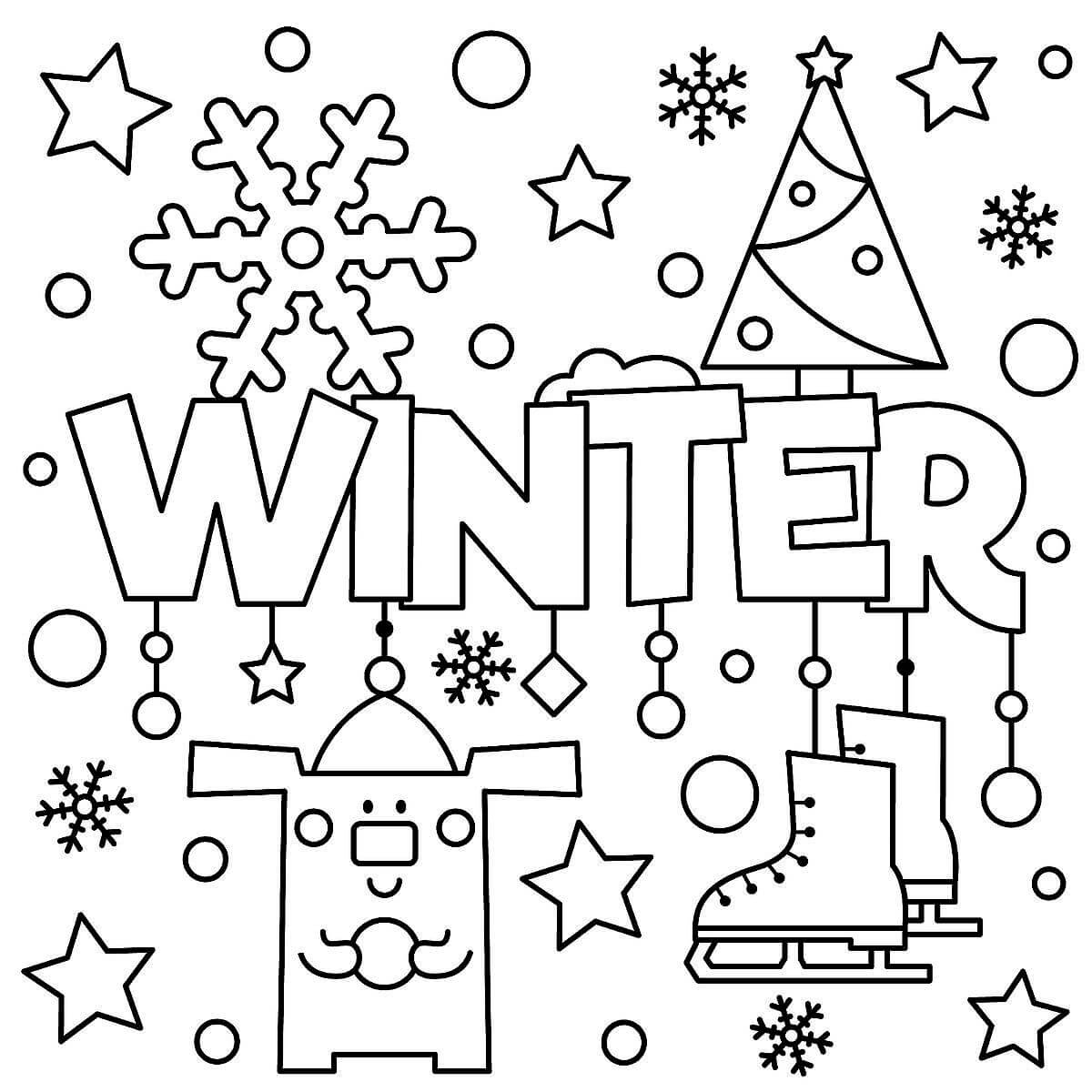 winter coloring sheets winter coloring sheets