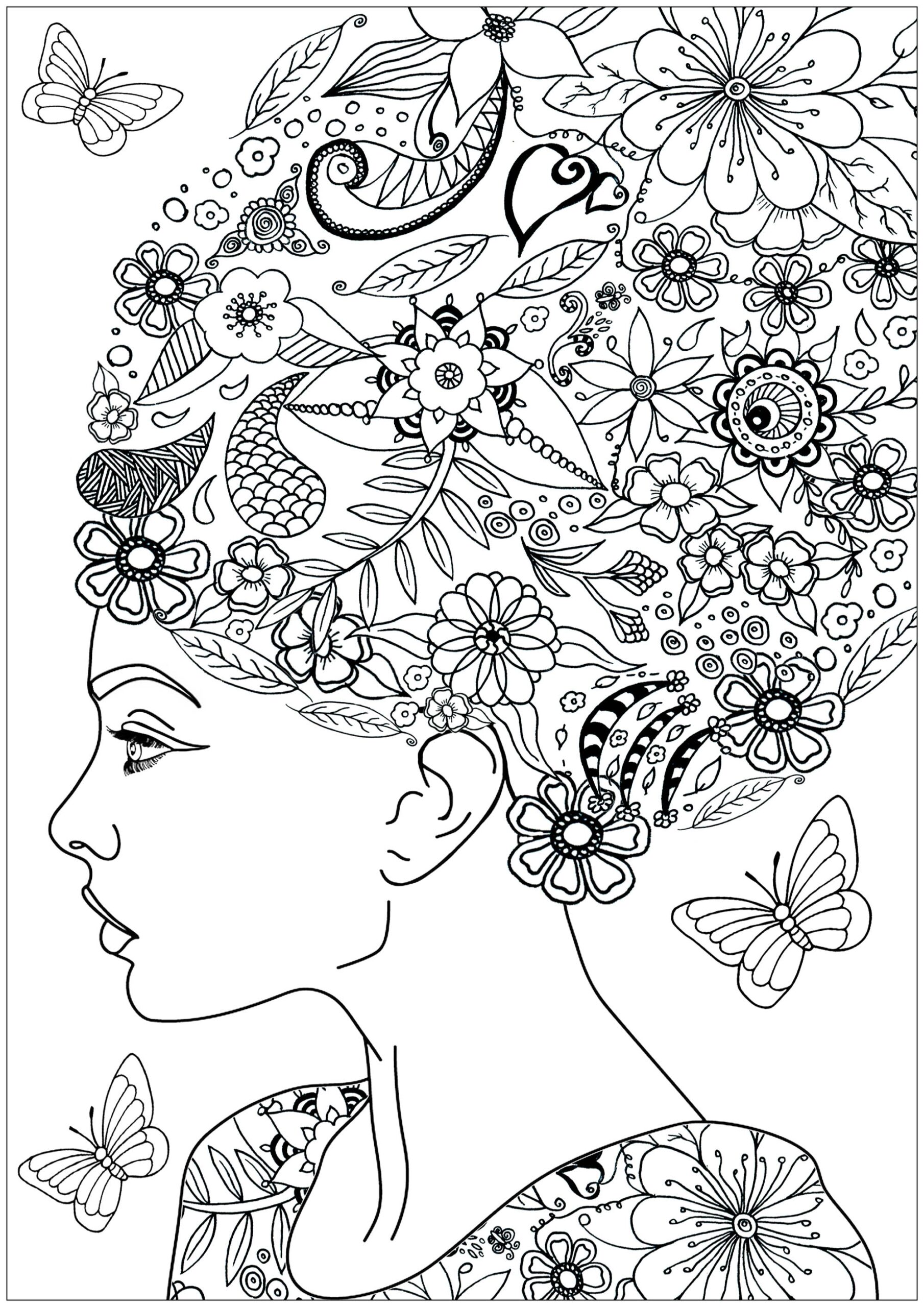 adult coloring pages woman adult coloring pages woman