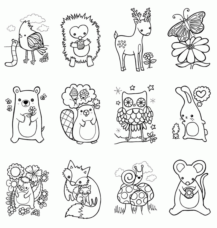 Woodland Animals Coloring Pages Coloring Home Woodland Animals Coloring Pages Coloring Home