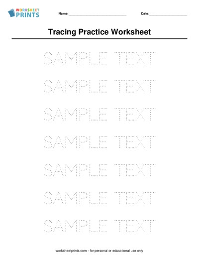 Word Tracing Worksheet Generator