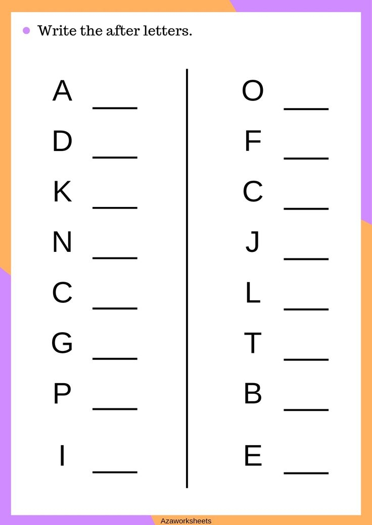 letters and alphabets worksheets