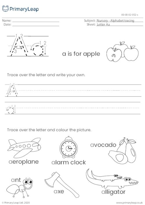 Writing Practice Letter Aa Printable Worksheet For Preschool Writing Practice Letter Aa Printable Worksheet For Preschool