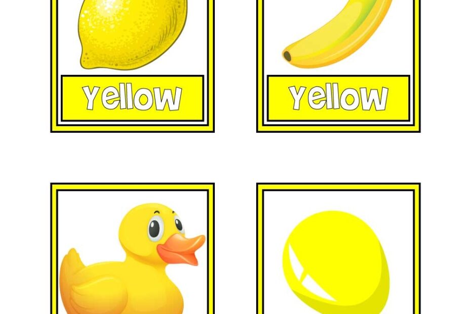 Yellow Color Flashcard Woo Jr Kids Activities Children 39 s Publishing