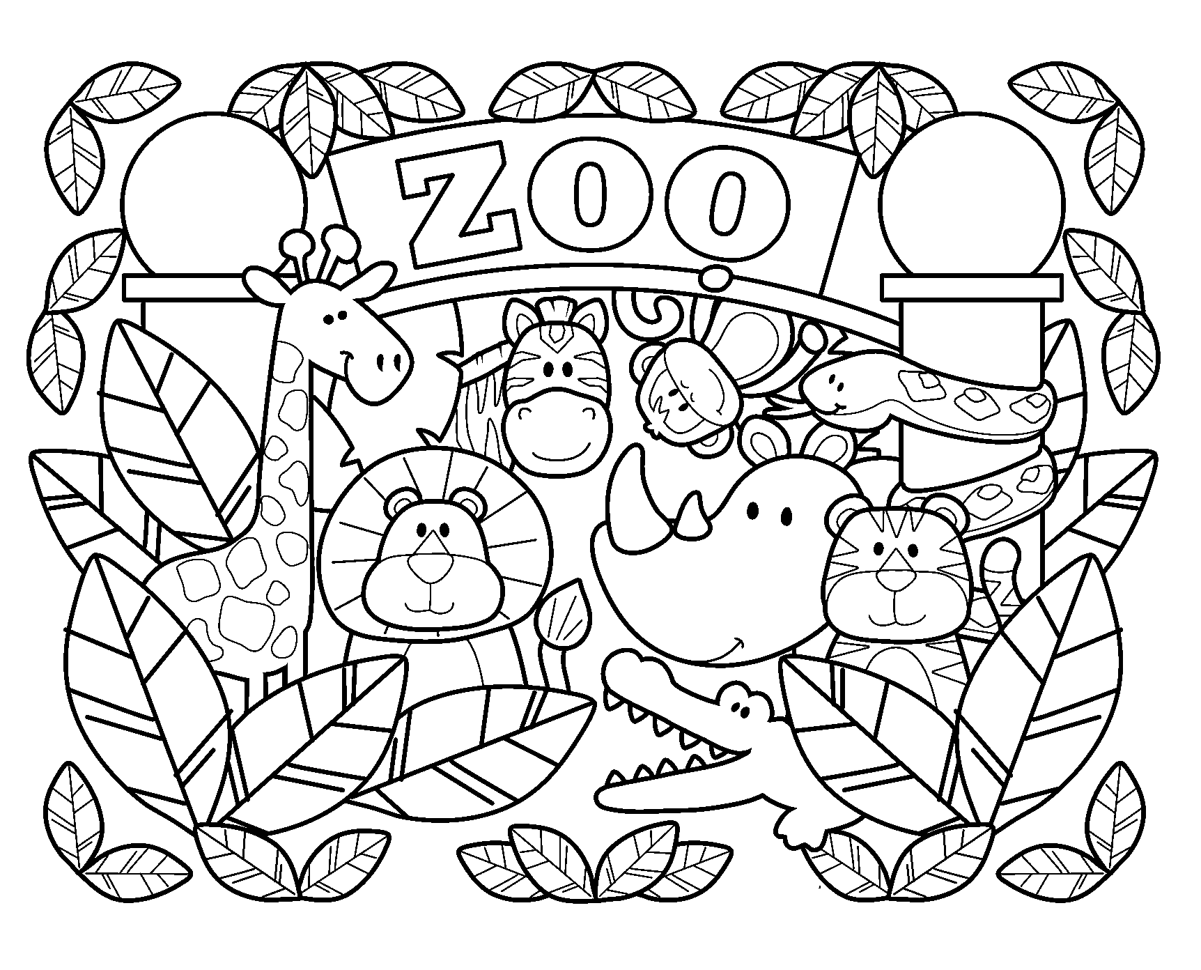 zoo animal pictures to colour zoo animal pictures to colour