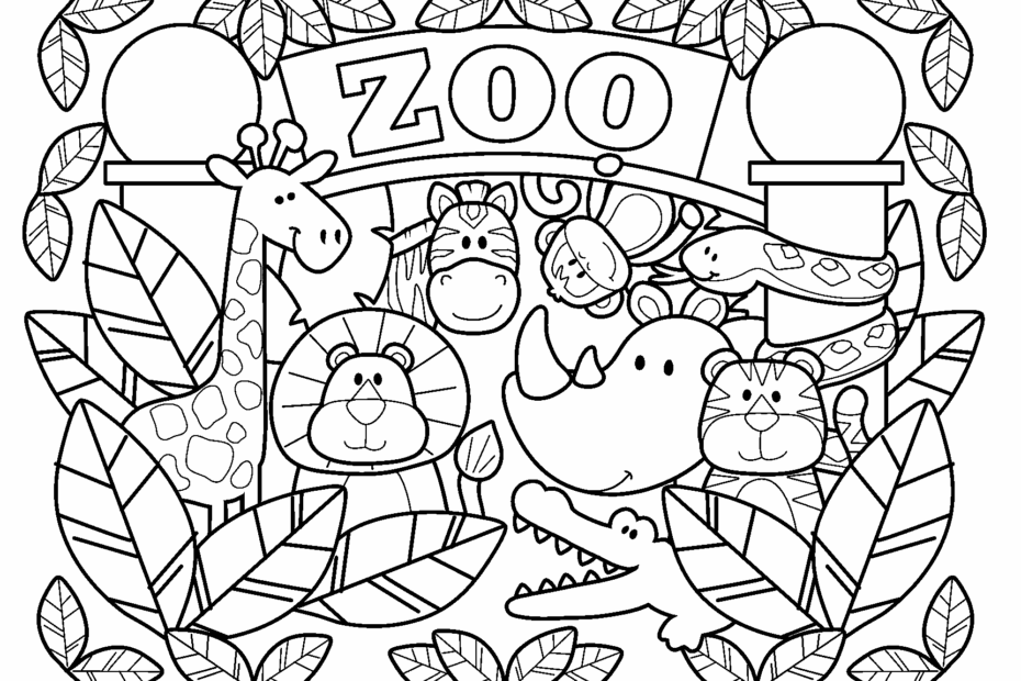 Zoo Animal Coloring Pages Free Printable Bilarasa