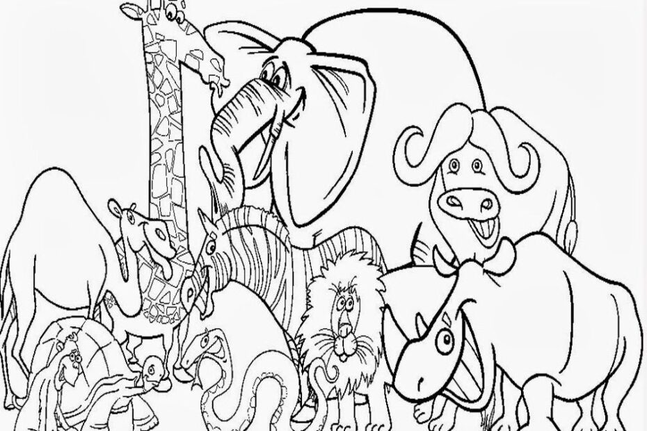 Zoo Animal Coloring Pages Printable Coloring Home