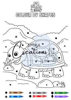 Zoo Animal Colour By Shape By EMIKA CREATIONS Educational Resources Zoo Animal Colour By Shape By EMIKA CREATIONS Educational Resources