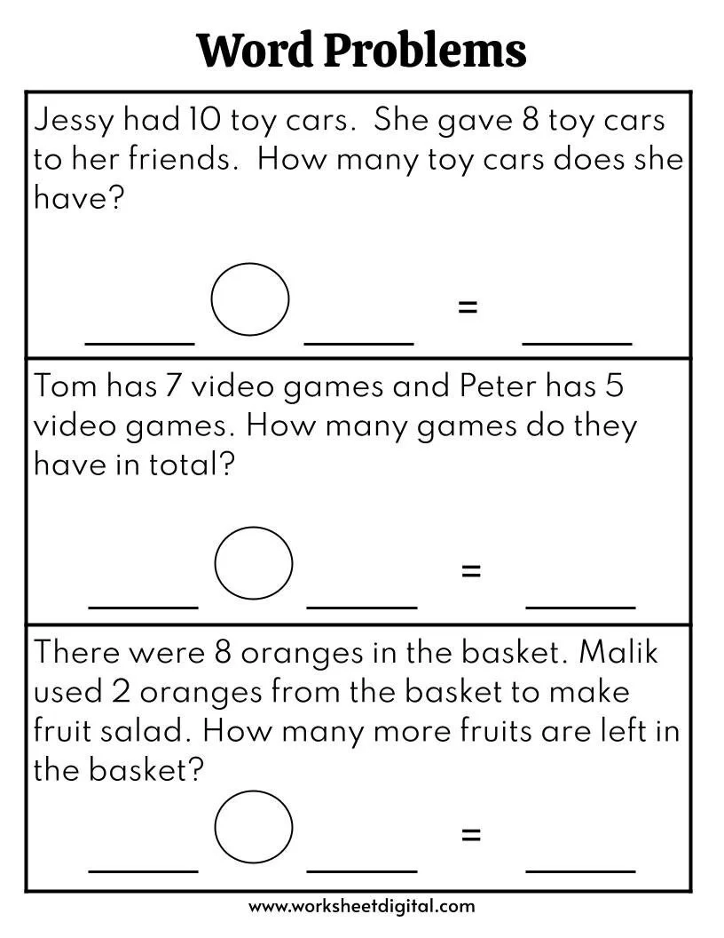 1st 2nd Grade Math Word Problems Worksheet printable Etsy 1st 2nd Grade Math Word Problems Worksheet printable Etsy