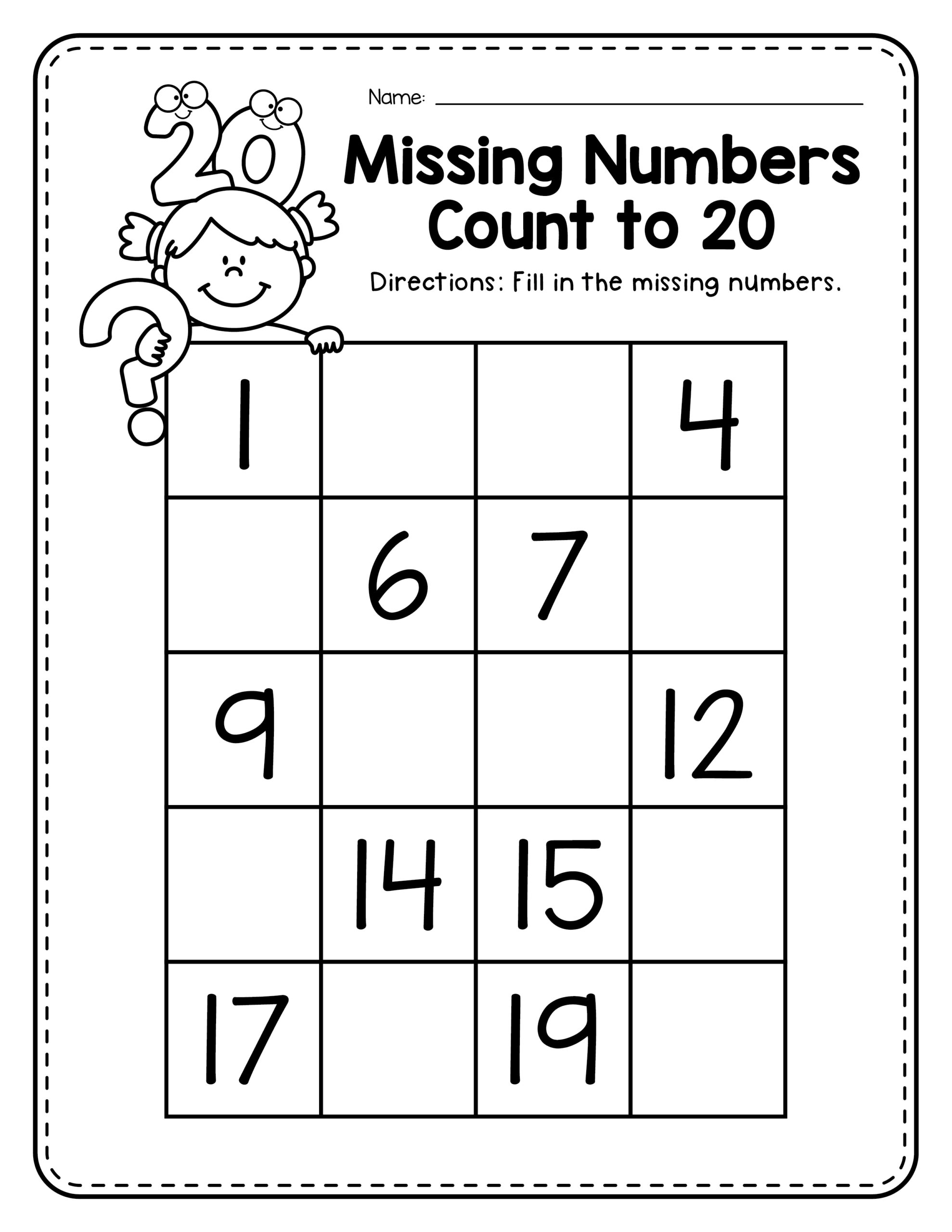 Boost Your Math Skills With Engaging Missing Number Worksheets Perfect For Kids Of All Ages Made By Teachers