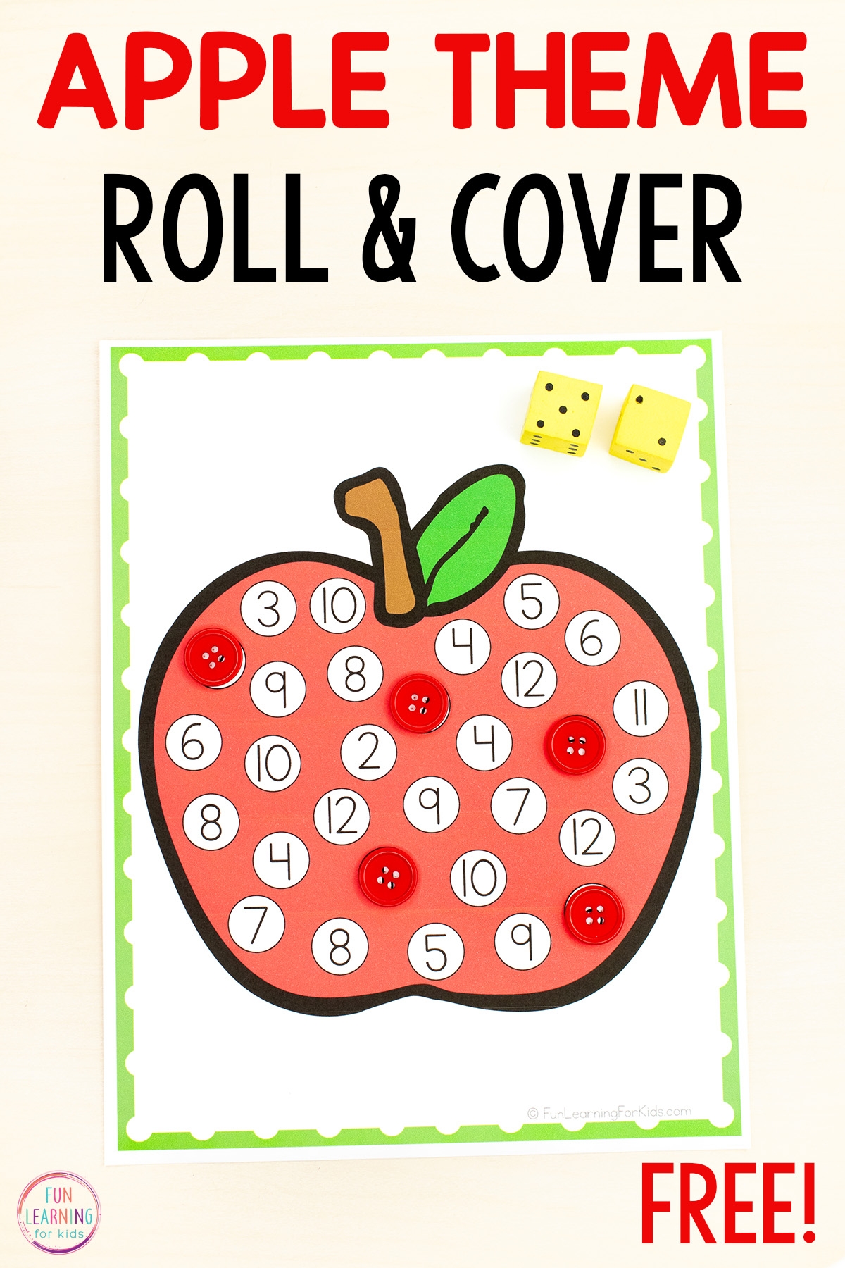 apple counting worksheet preschool