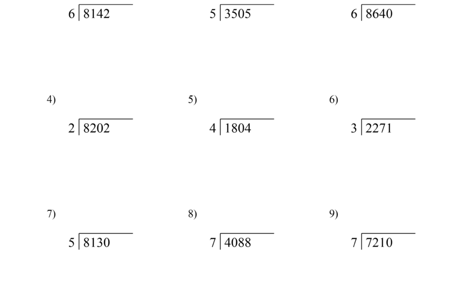 Long Division Worksheets Problems Printable Math Drills Free Printables Lettering SVG Files Tools Apps
