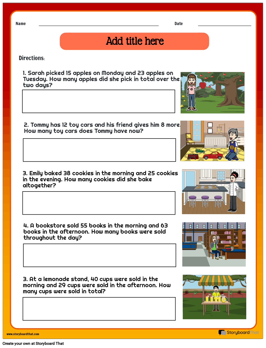 Math Word Problem Worksheets Create Print For Any Grade Math Word Problem Worksheets Create Print For Any Grade