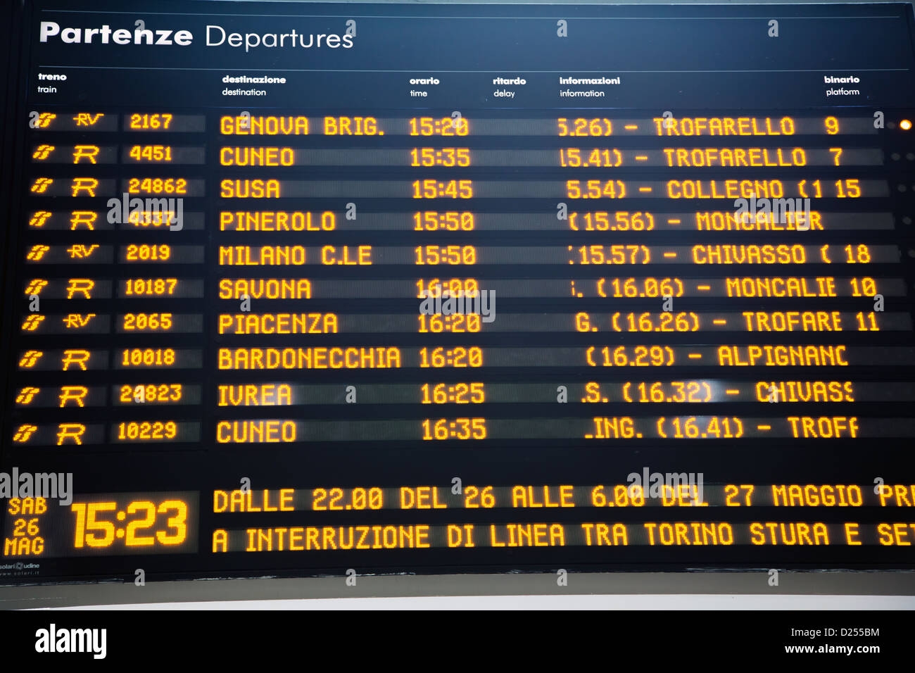 Train Timetable In The Turin Railway Station In Italy Stock Photo Alamy Train Timetable In The Turin Railway Station In Italy Stock Photo Alamy