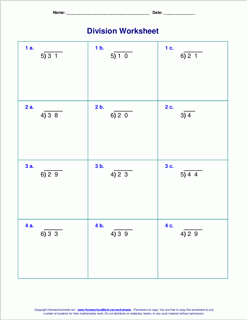 Worksheets For Division With Remainders Worksheets For Division With Remainders